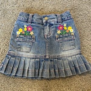 Denim skirt with built in shorts